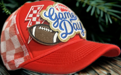 GameDay on Red / White Checkered Hat