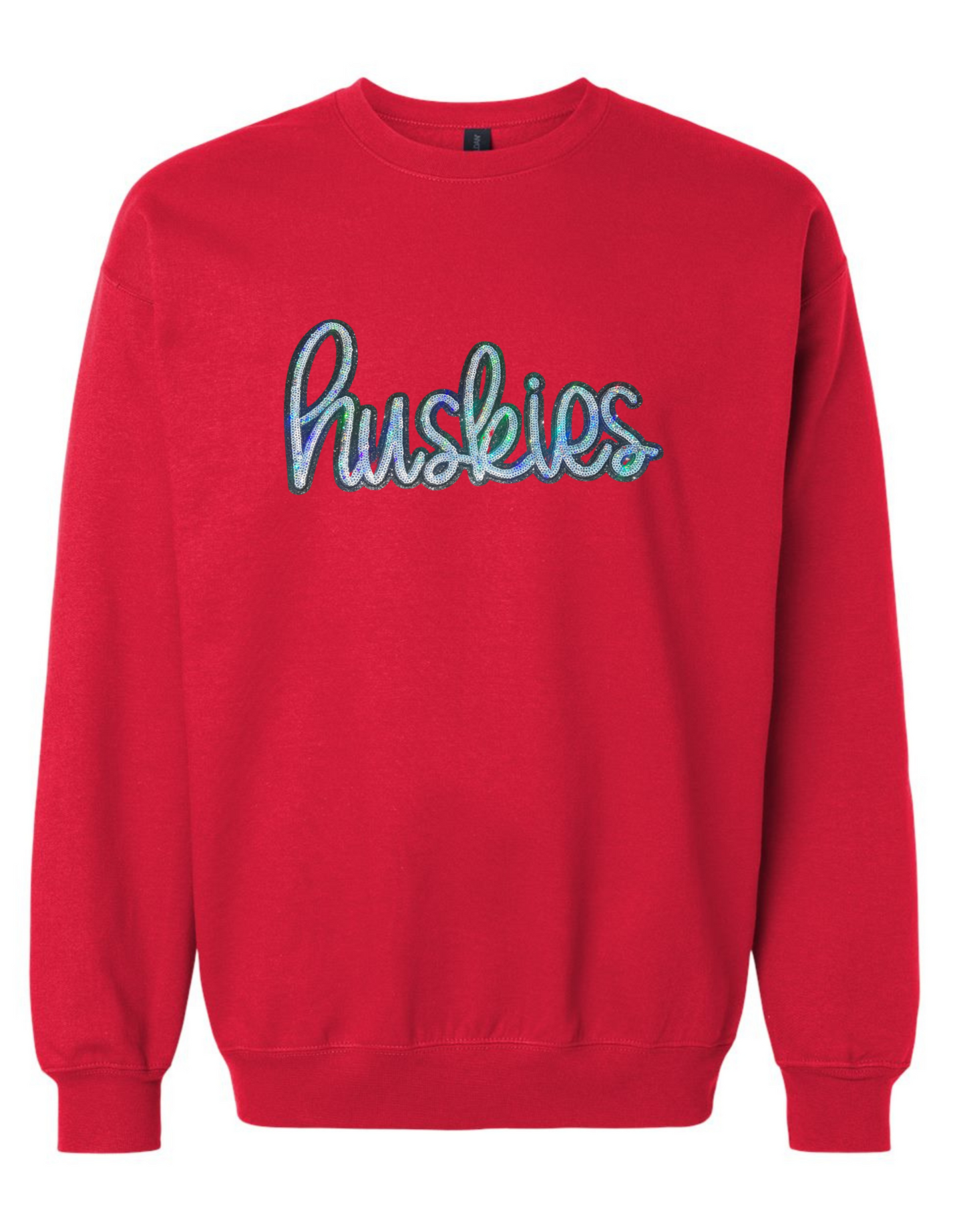 Huskies Sequin Patch - red